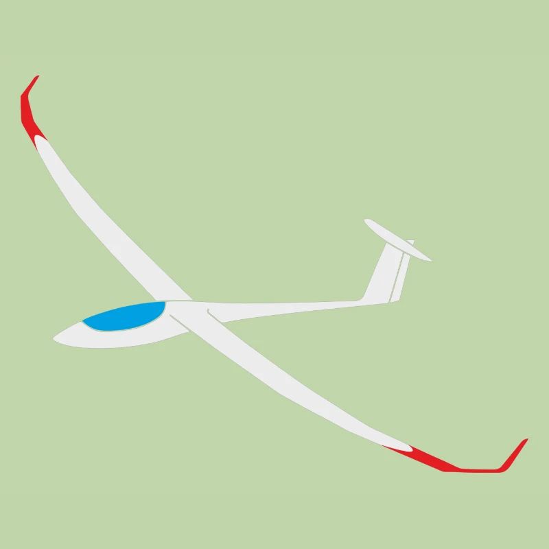 Glider cartoon glider pilot gliding