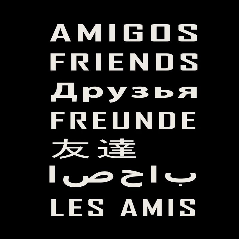 Amis dans différentes langues Друзья Amis