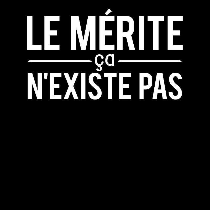 Le mérite ça n'existe pas phrase expression humour