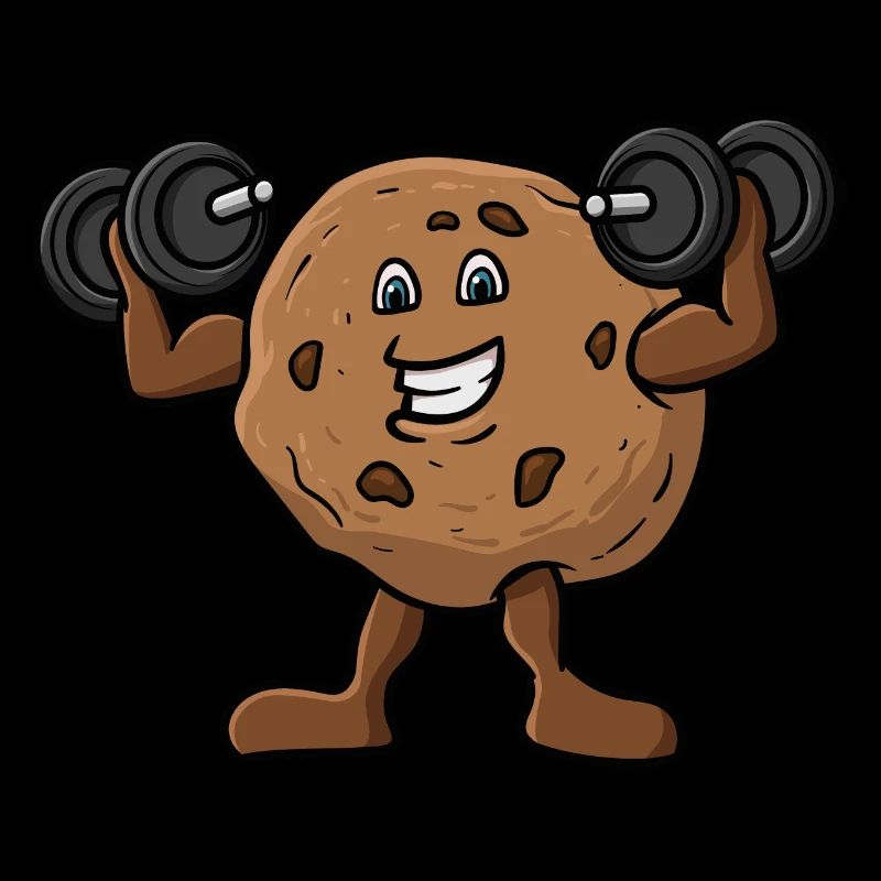 Biscuit soulève des haltères