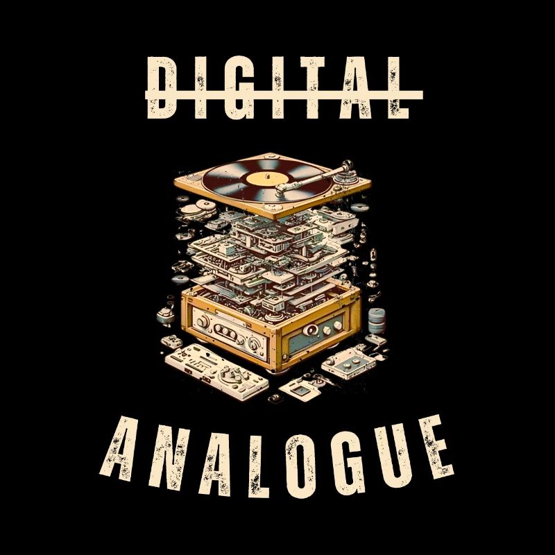 Analog Non Digital Vintage Turntable 80s
