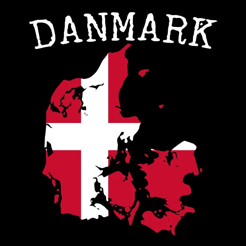 Denmark flag map