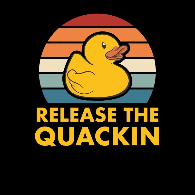 Release The Quackin Squeaky Duck Rubber Duck