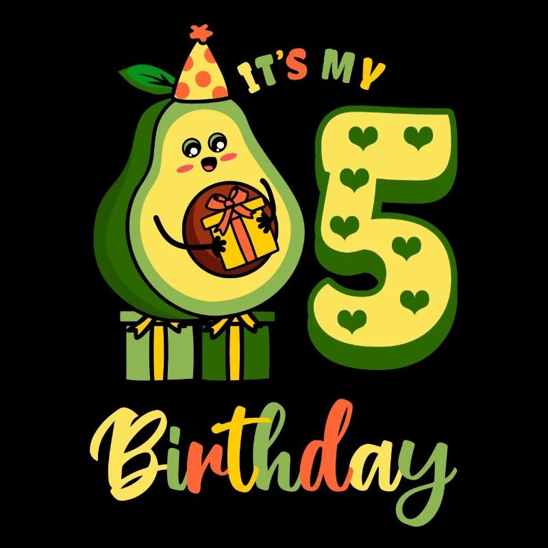 Avocado Lover 5th Birthday Guacamole Avocats