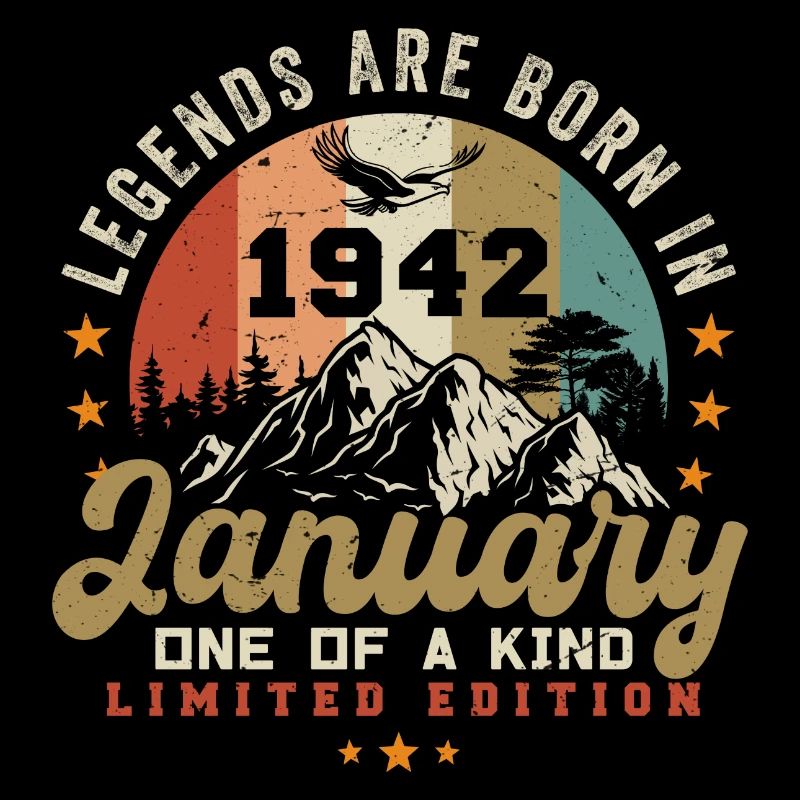 Janvier Vintage 1942 - 82e cadeau d’anniversaire