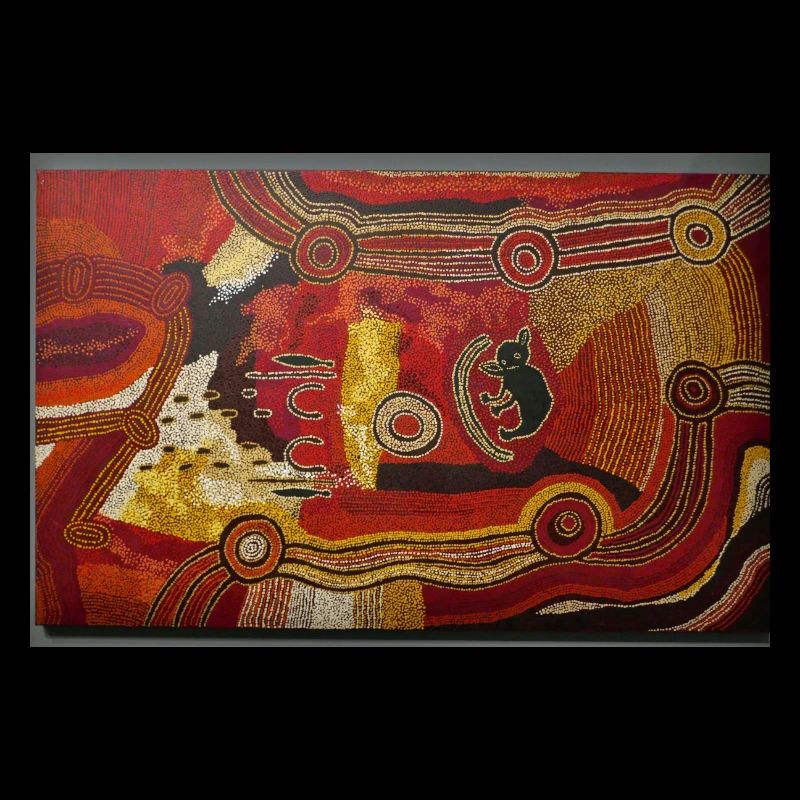 Aboriginal yellow red lines