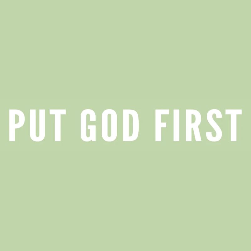 PUTGODFIRST white