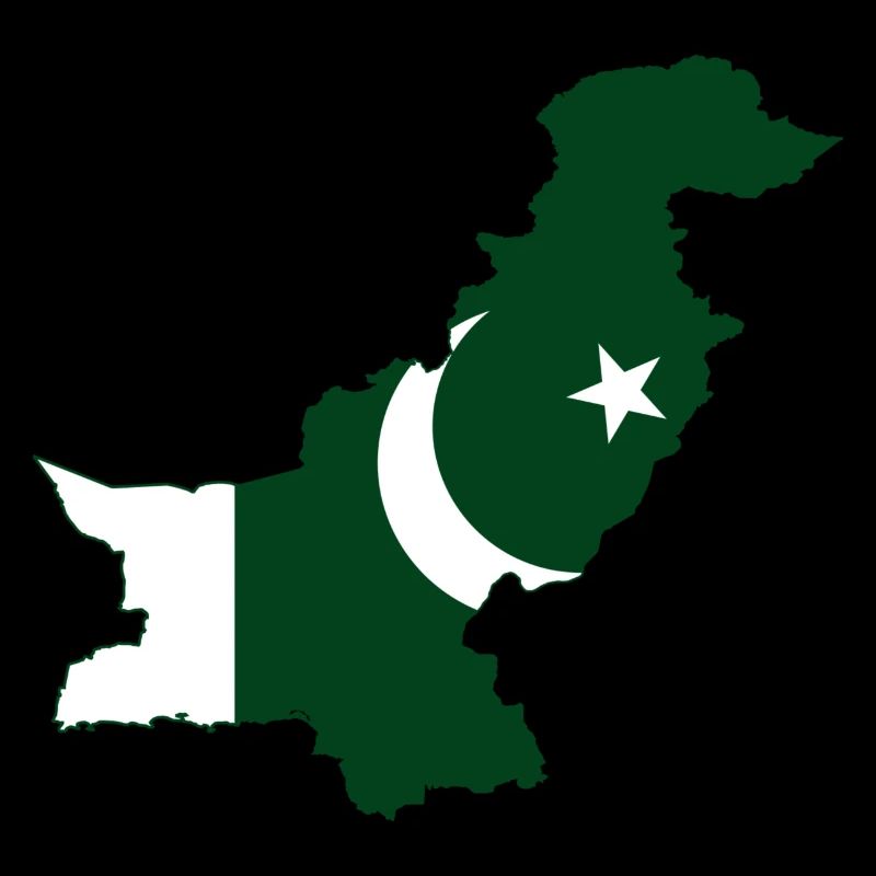 Pakistan flag map