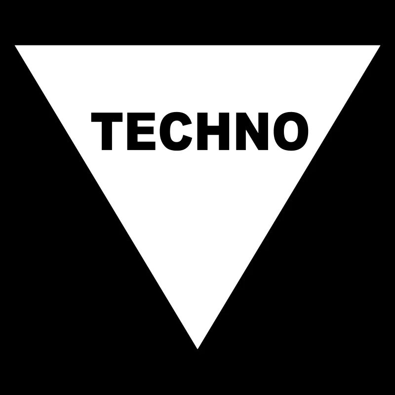 T-Shirt mit Techno-Inschrift Techno minimales Geschenk