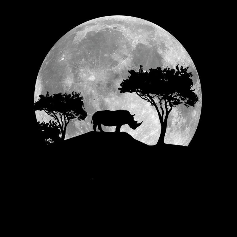 Rhino at night