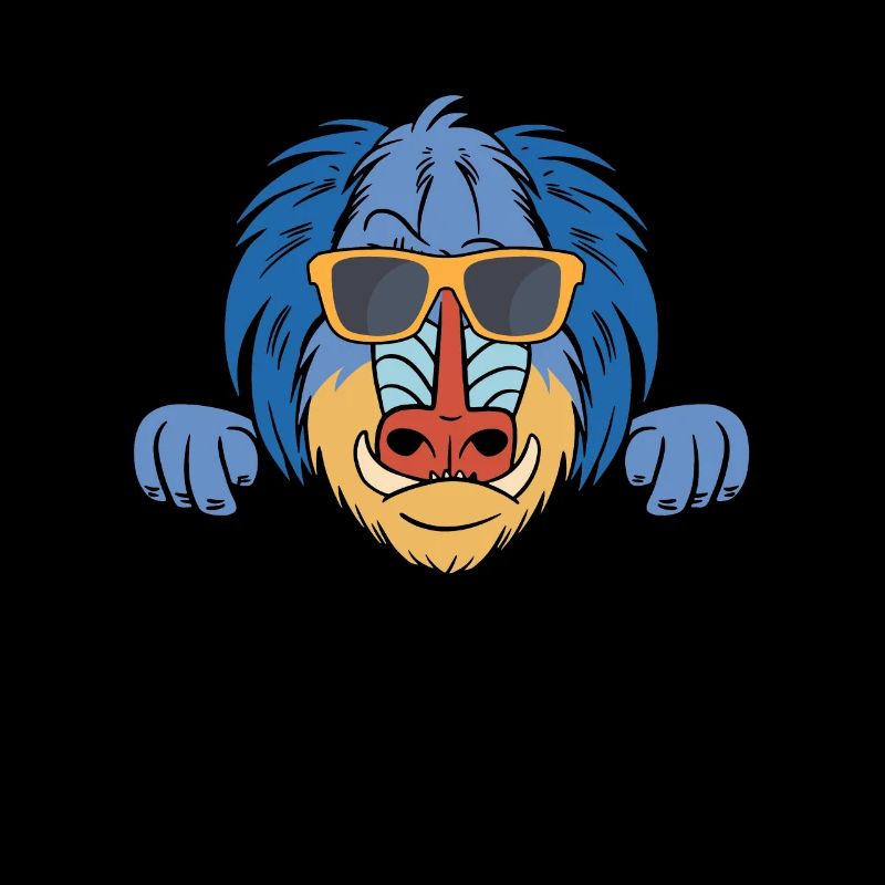 Babouin avec lunettes de soleil