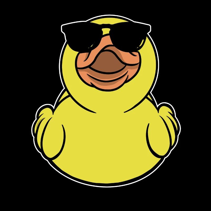 Rubber duck with sunglasses