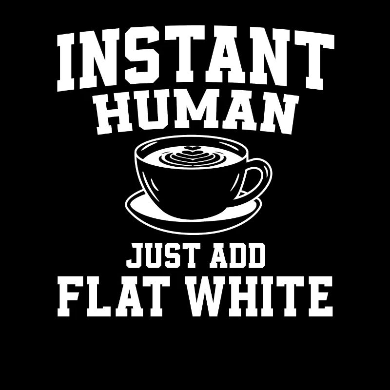 Drôle de café blanc plat du matin