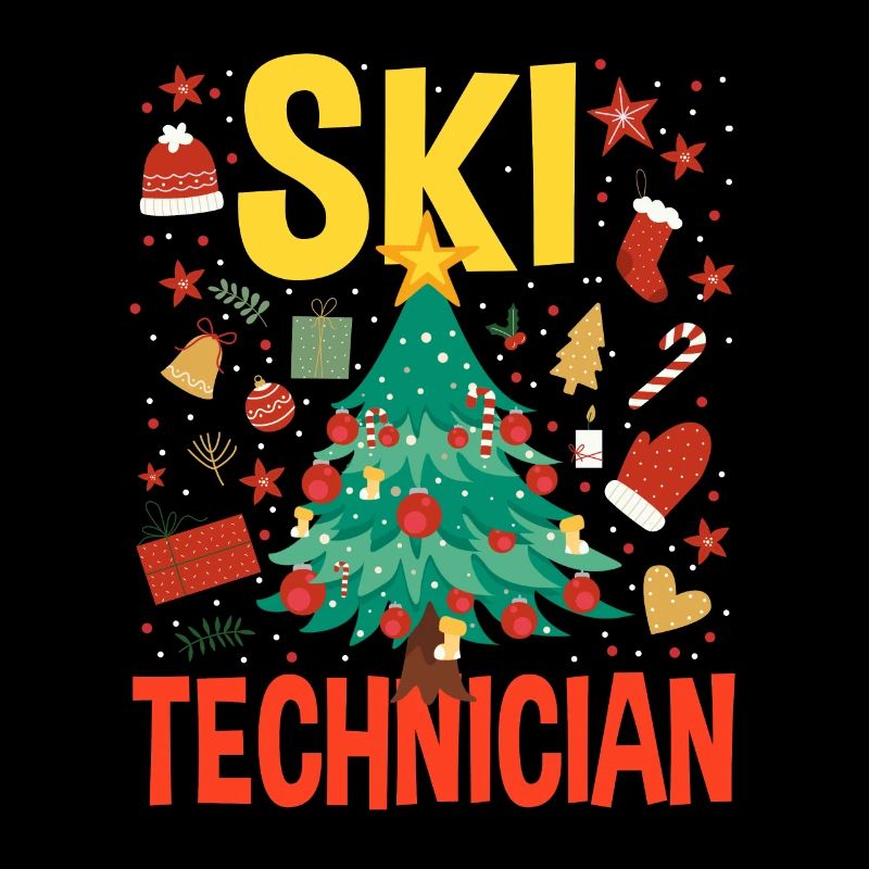 Costume de sapin de Noël de technicien de ski