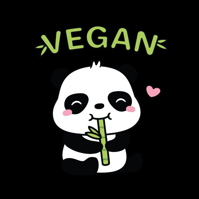 Mignon petit panda mangeant une pousse de bambou végétalien