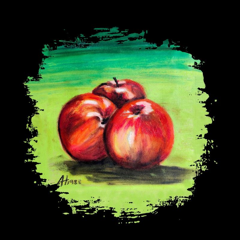 Three Red Apples