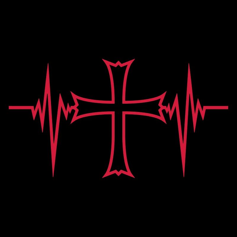 herzschlag frequenz puls kirche symbol kreuz work
