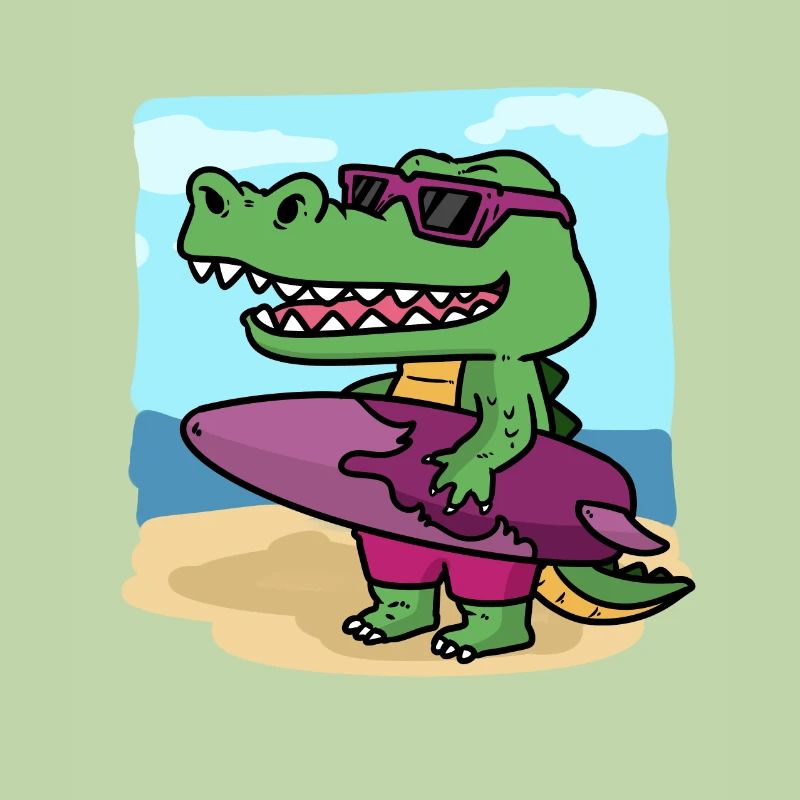 C'est le temps de surf de Crocodile C'est Crocodiles Sur