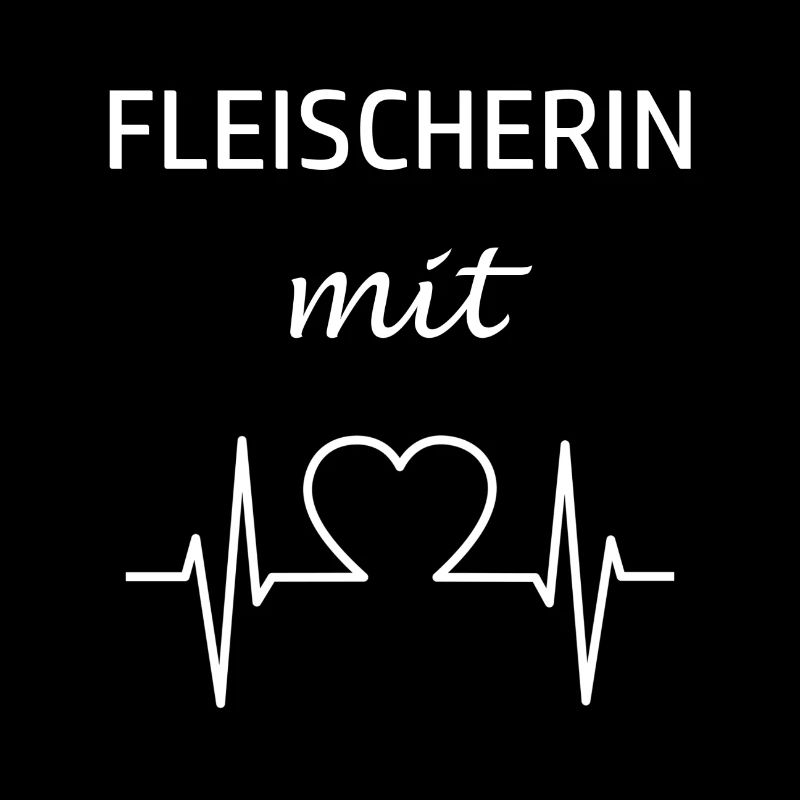 Fleischerin Metzgerin mit Herz