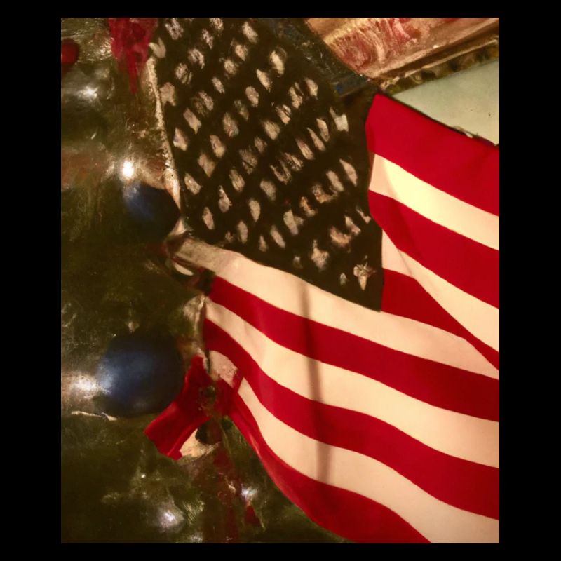 American Christmas Christmas Tree with US