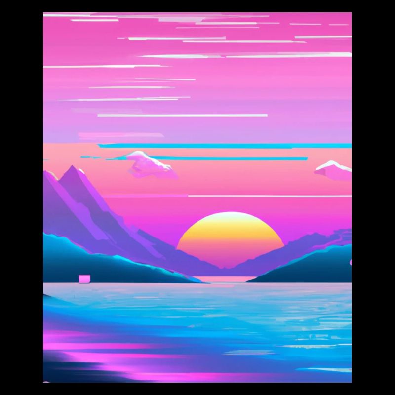 Vaporwave Sun Synthwave Sunset