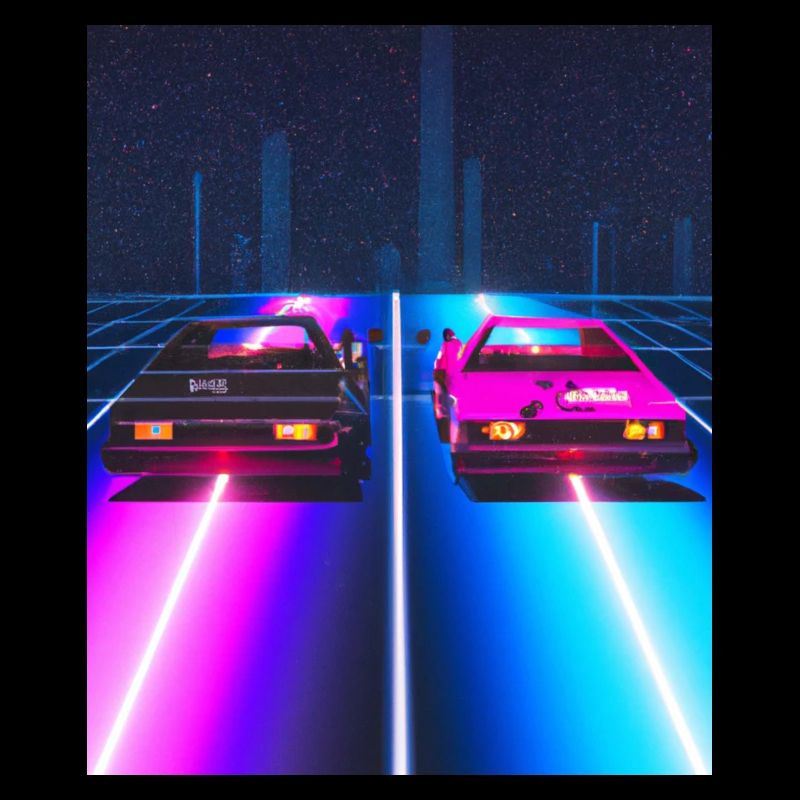 Vaporwave Esthétique Synthwave Car