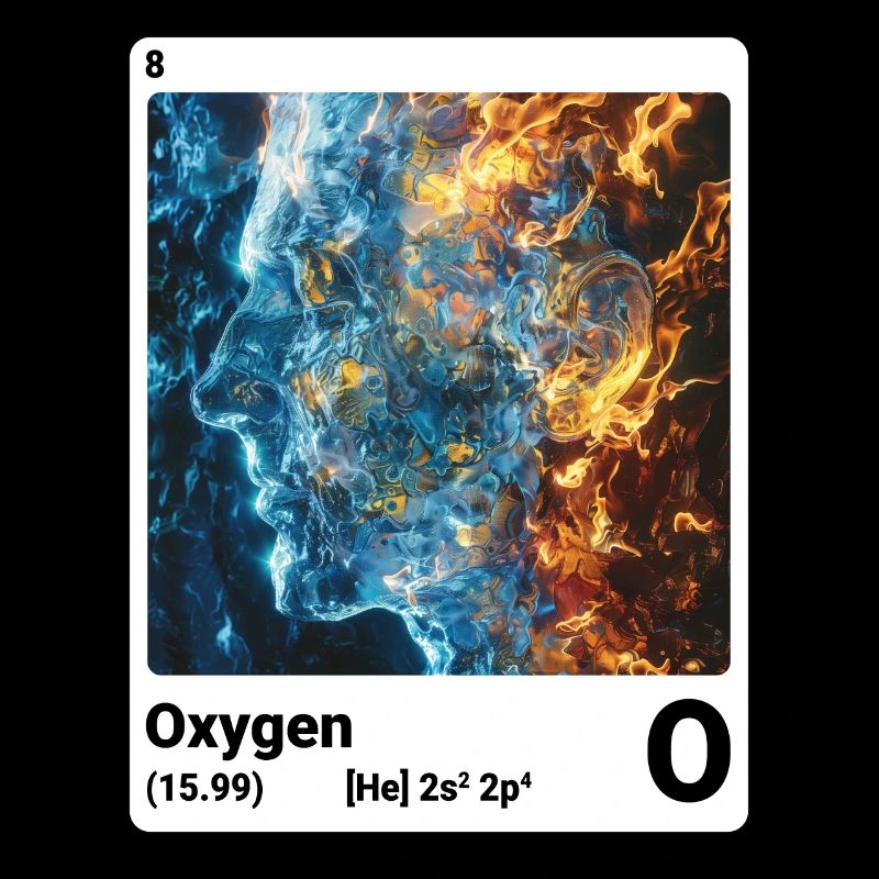 Periodensystem Element Sauerstoff (O) 008