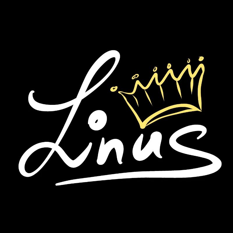 Krone Name Namensschild Linus