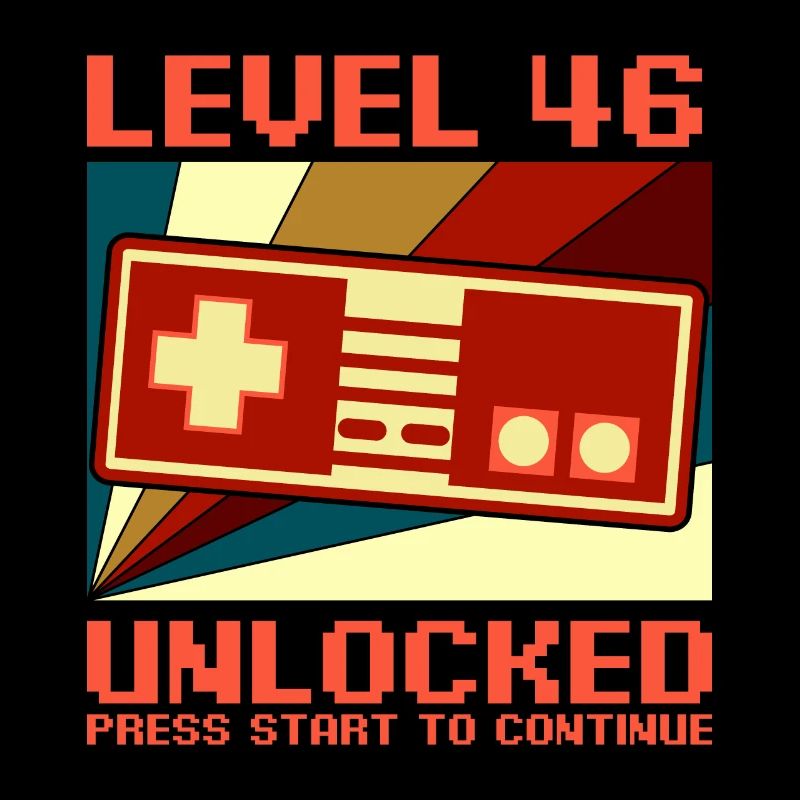 LEVEL 46 UNLOCKED 46 Anniversaire Gamer Controller