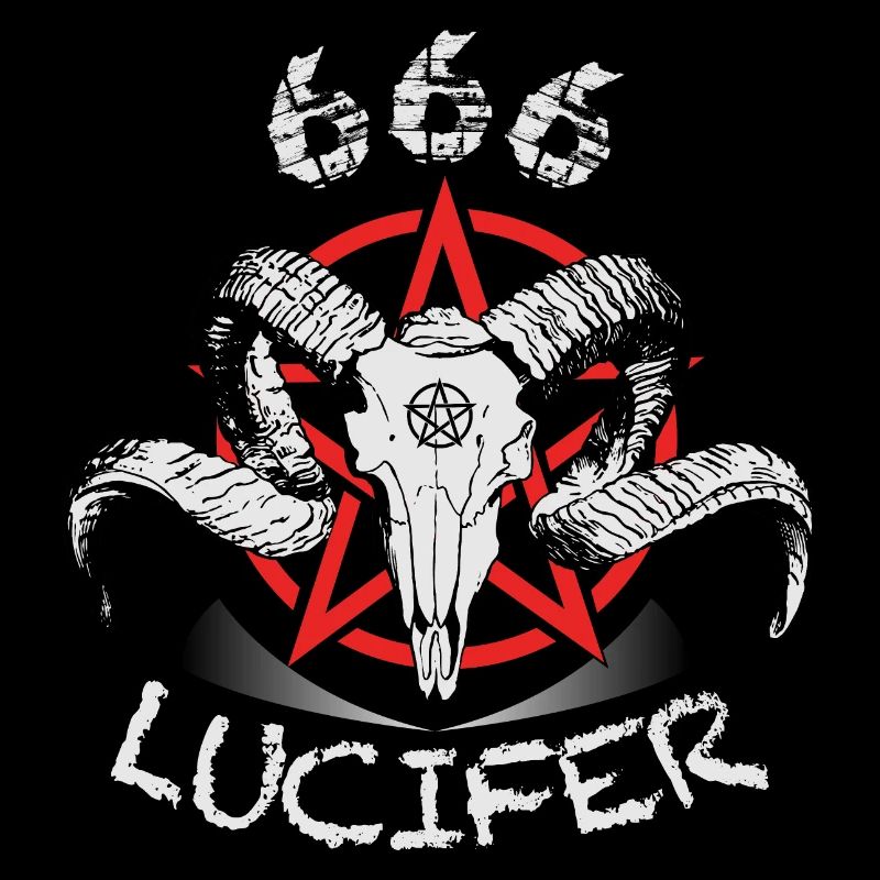Lucifer Pentagram Goat Head 666 Satan and Devil