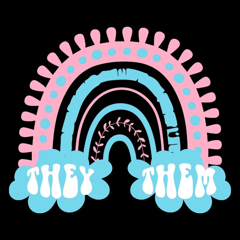 You Trans Pronouns Transgender Boho Rainbow