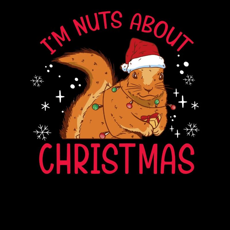 Écureuil de Noël Je suis fou de Noël