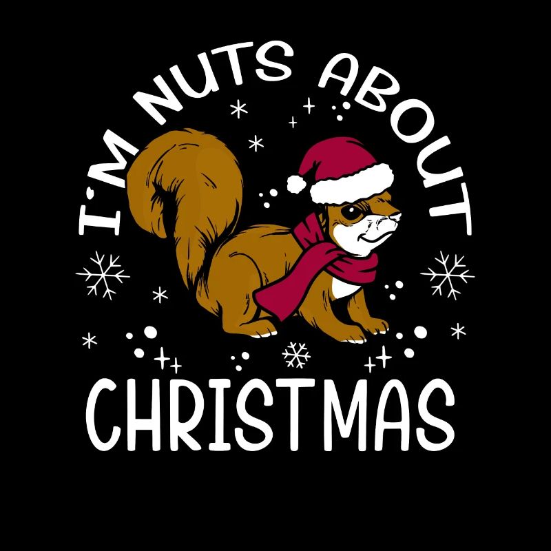 Écureuil de Noël Je suis fou de Noël