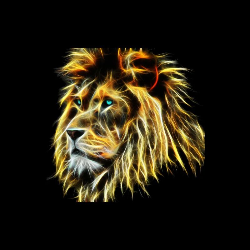 Tête de Neon Lion