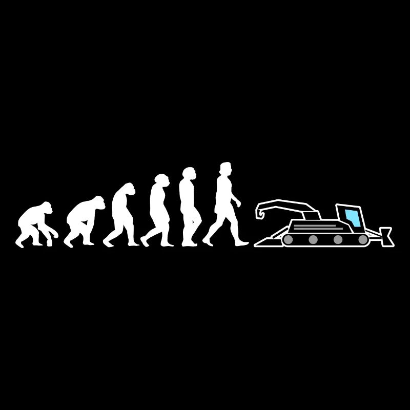 Pistenraupe Evolution Kran Fahrzeug Piste Schnee
