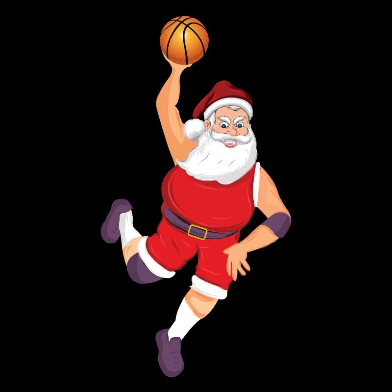 Dunking Santa basketteur Santa Claus