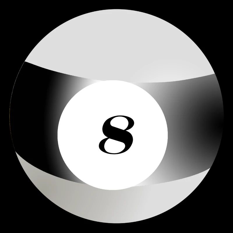 Billiard Ball 8 Black Eighth