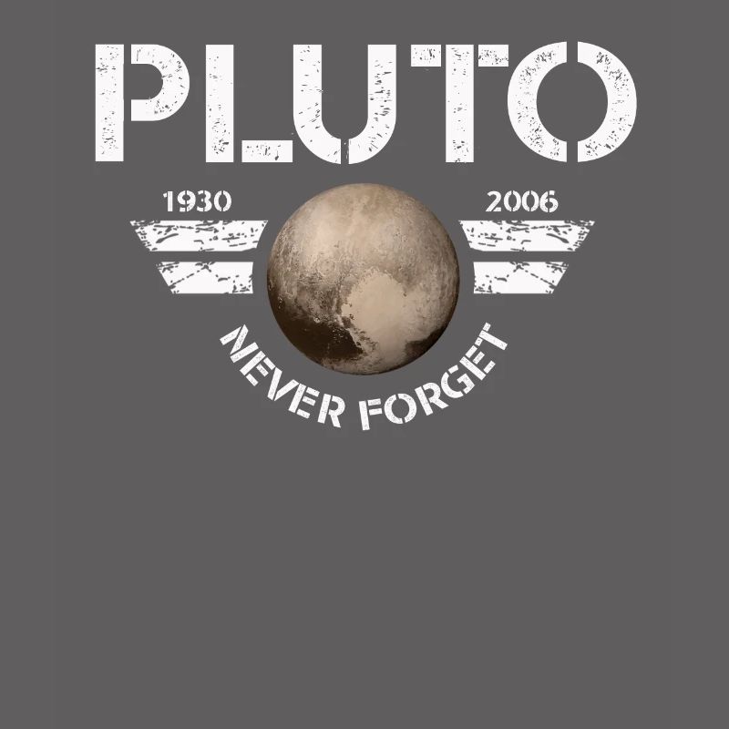 Never Forget Pluto Design Retro Style Funny Space