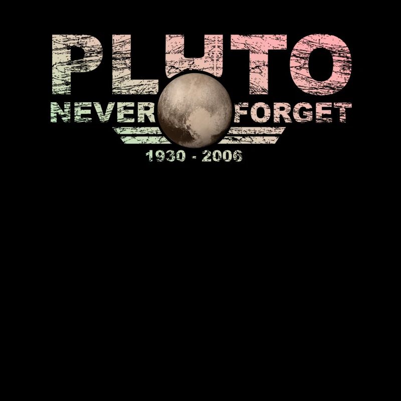 N’oubliez jamais Pluto Design Retro Style Funny Space