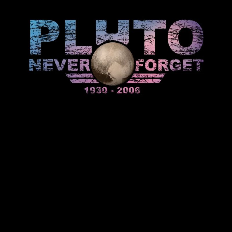 N’oubliez jamais Pluto Design Retro Style Funny Space