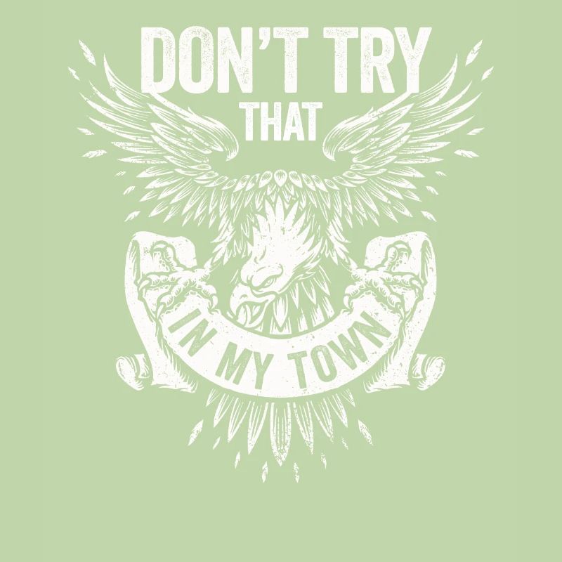 Try That In A Small Town American Flag Eagle