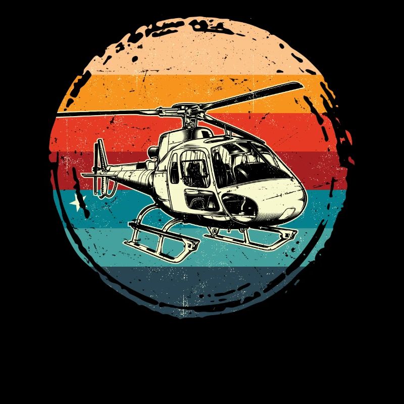 Drehflügler Silhouette Hubschrauberpilot