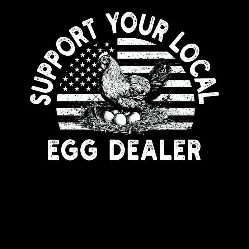 Local Egg Dealer American Flag Farmer