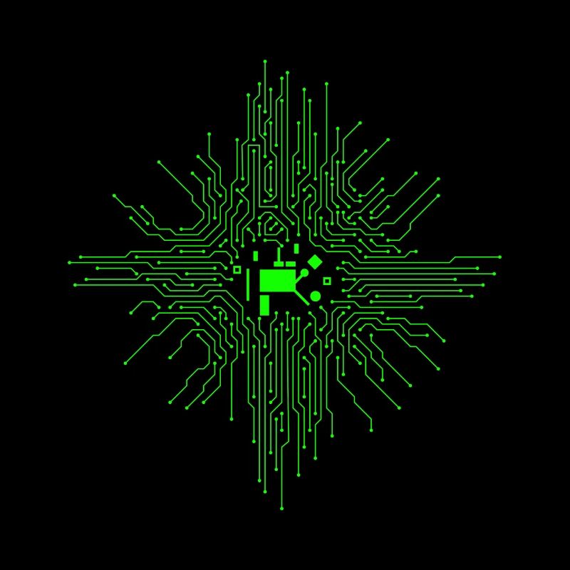 Carte mère circuit de la carte mère cpu nerd