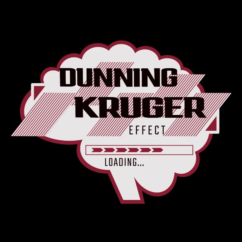 Sarcastic Dunning Kruger Effect Brain Illustration