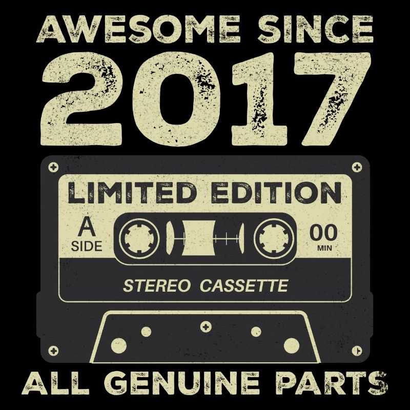 2017 Birthday Born in 2017 Vintage Retro