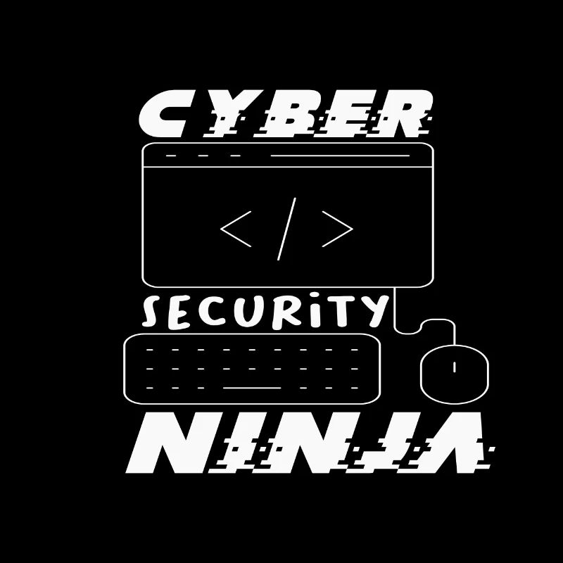 cyber, ordinateur, sécurité, ninja, drôle, sûr