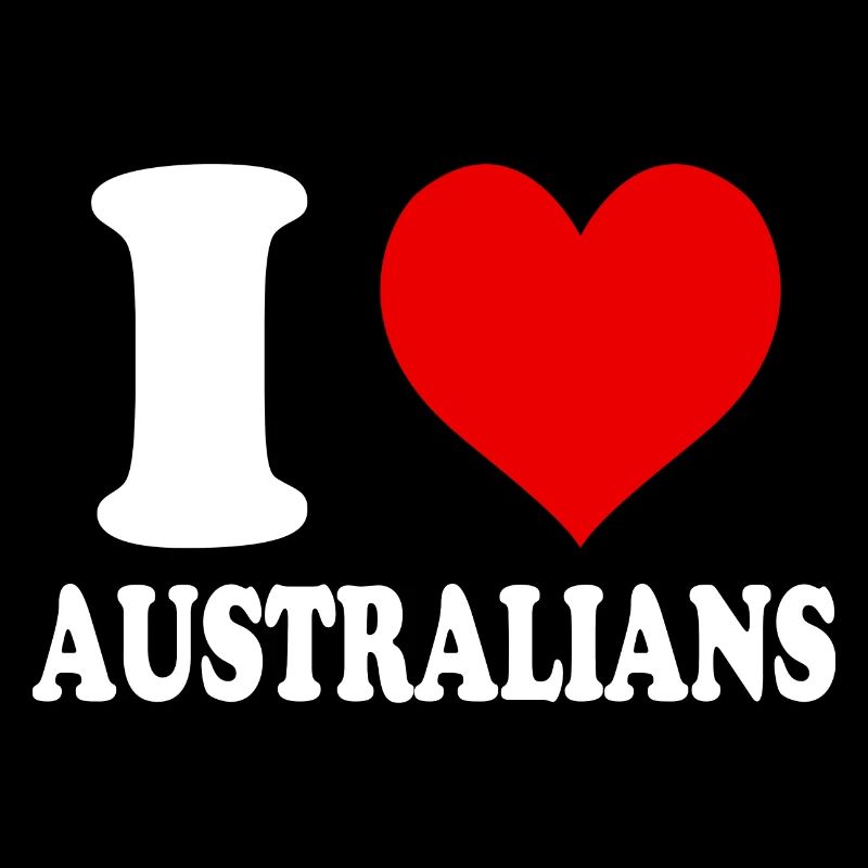 Ich liebe das Herz der Australier, lustig, witzig