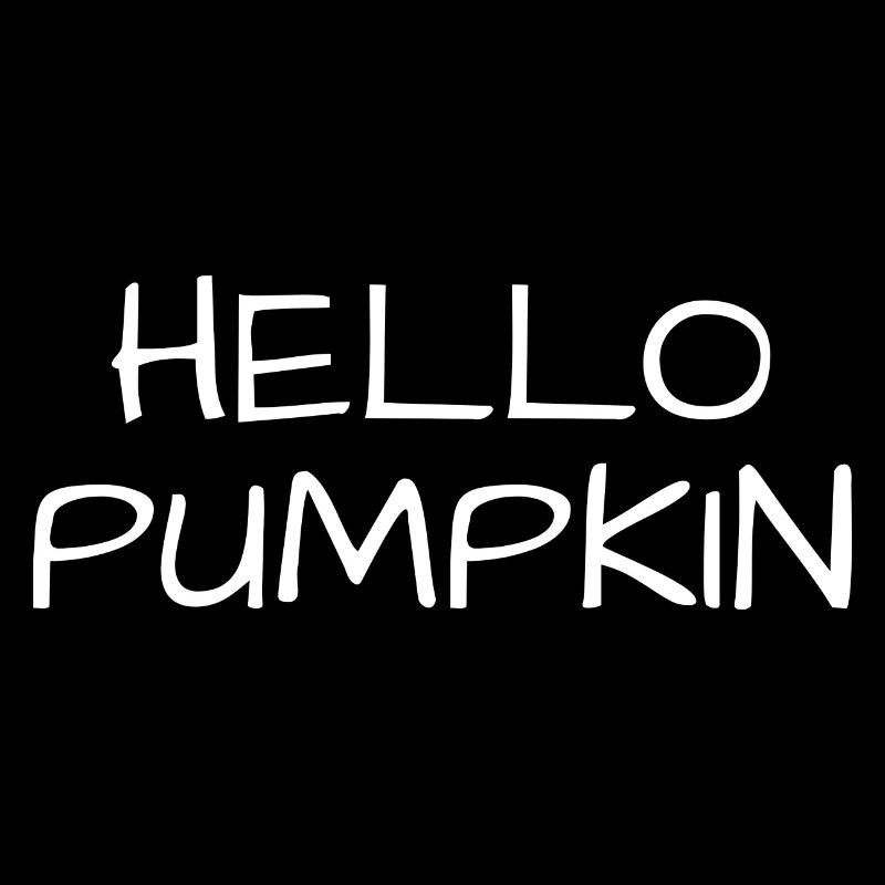 Hello Pumpkin | Welcome Fall Season Pumpkin Text