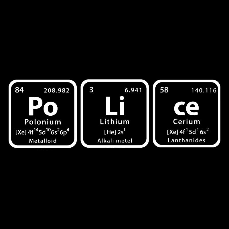 Police Periodic Element Science Funny Nerd